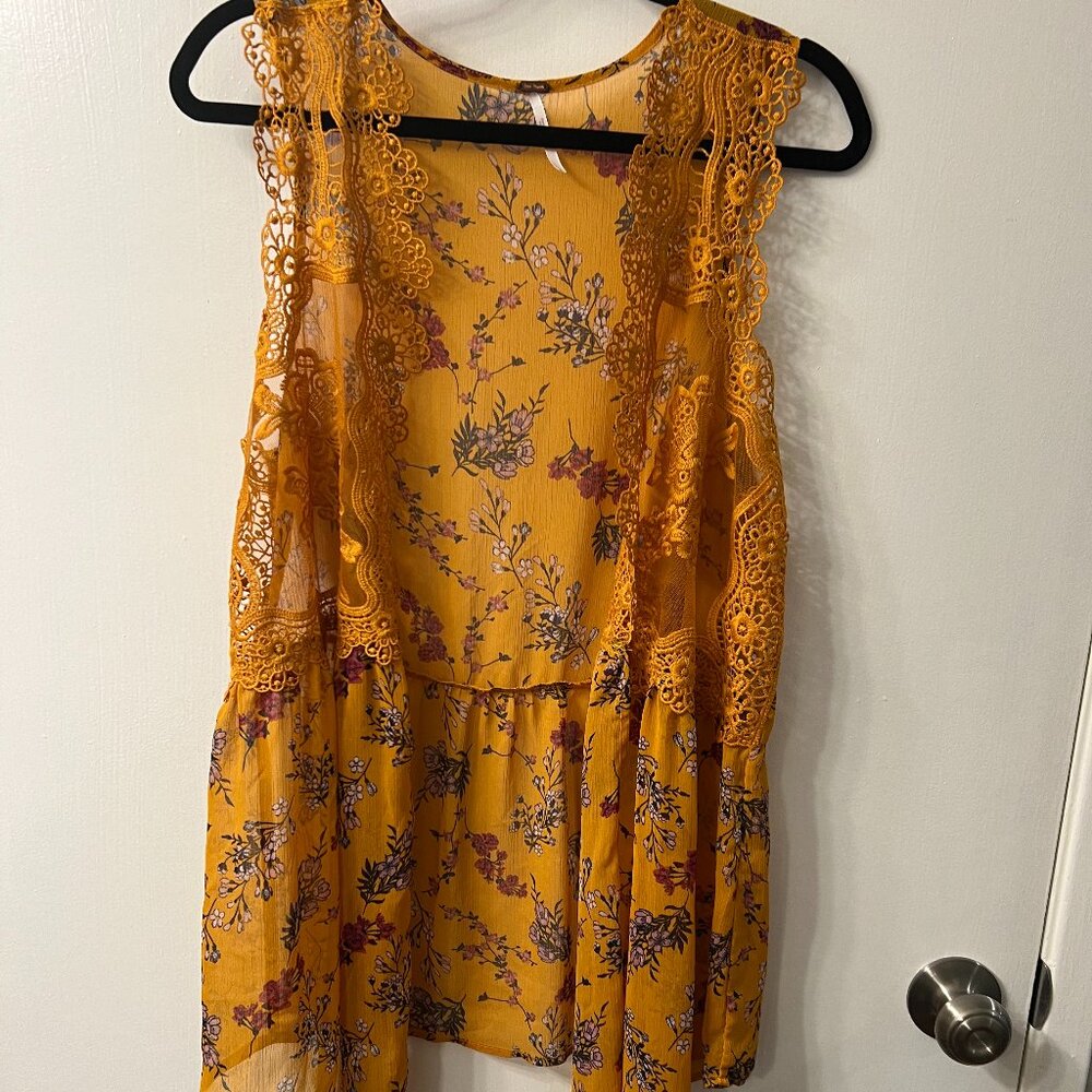 Free People Open Front Lace Vest